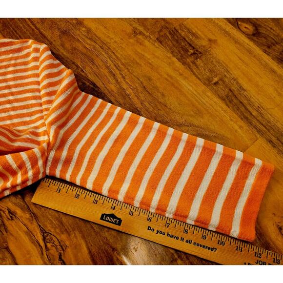 ST. John Sport SzSm Wool blend top. Orange n White. Drawstrings crossed. Luxury - Picture 7 of 16